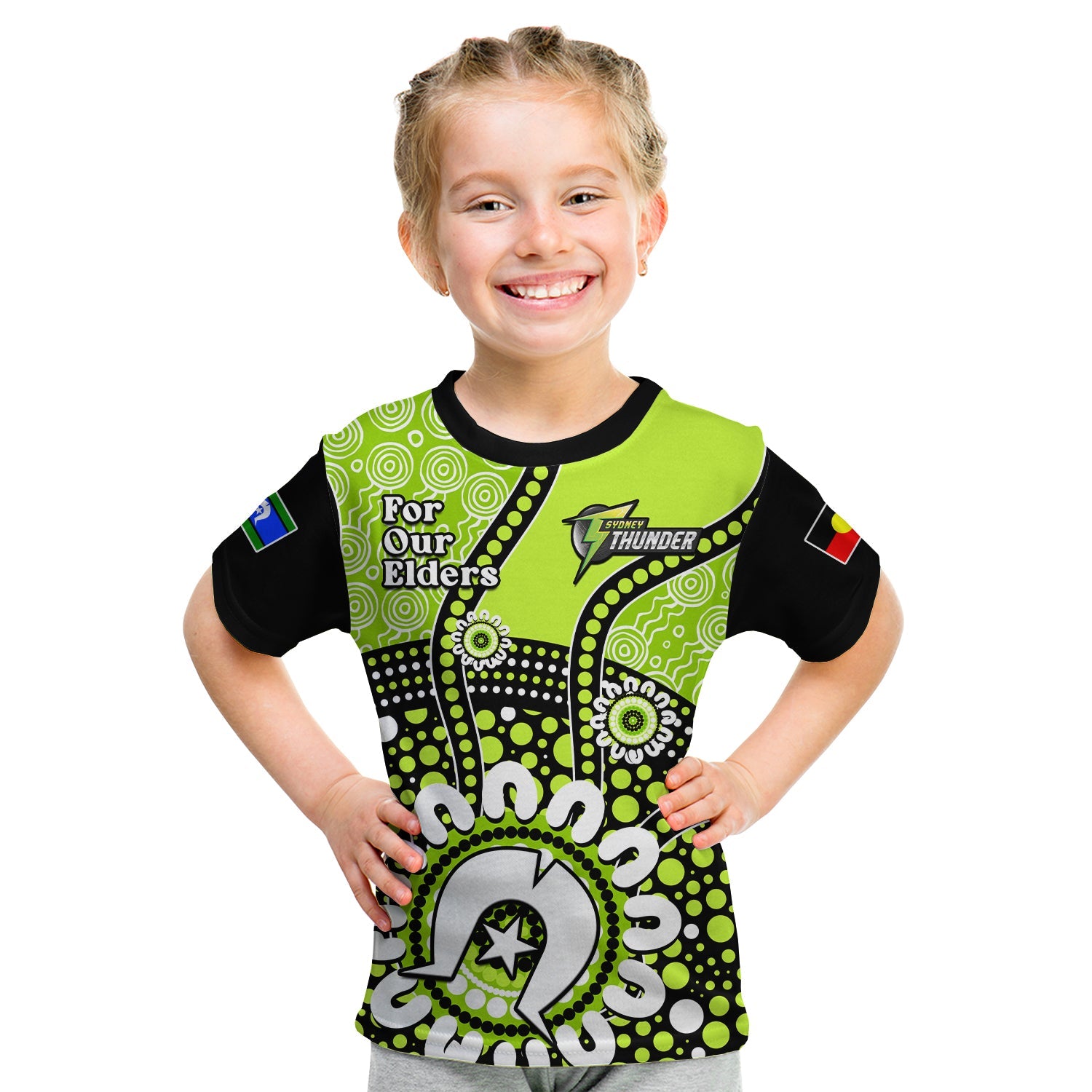 Sydney Thunder NAIDOC 2023 T Shirt Indigenous For Our Elders - Vibe Hoodie Shop