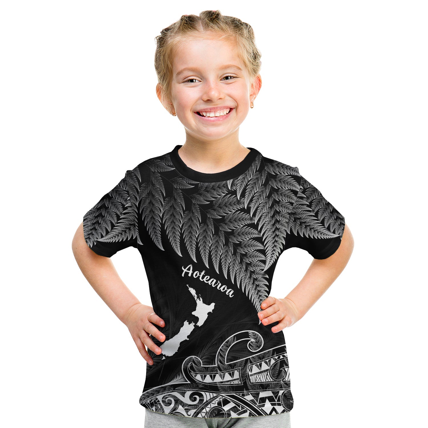 (Custom Personalised) New Zealand Silver Fern T Shirt Aotearoa Map Maori - Vibe Hoodie Shop