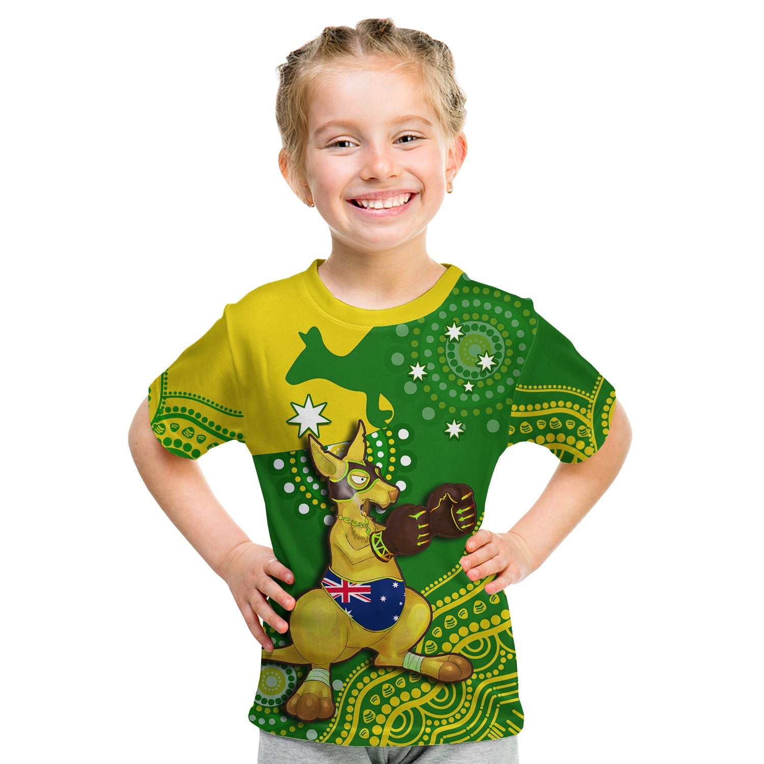 Australia T Shirt Boxing Kangaroo Indigenous National Color Art - Vibe Hoodie Shop