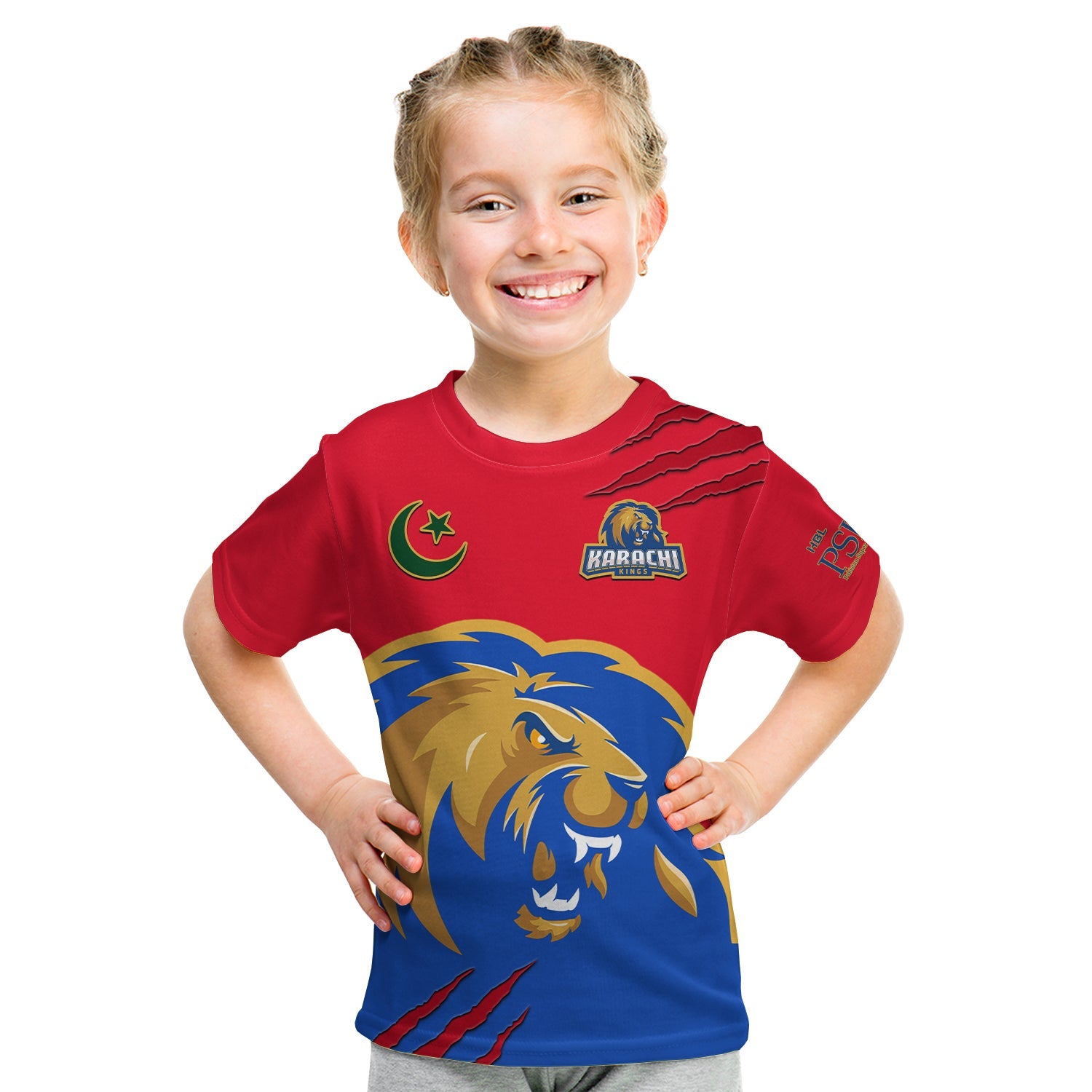 (Custom Text And Number) Karachi Kings Cricket T Shirt KID HBL PSL 2023 Dynamic Style - Vibe Hoodie Shop