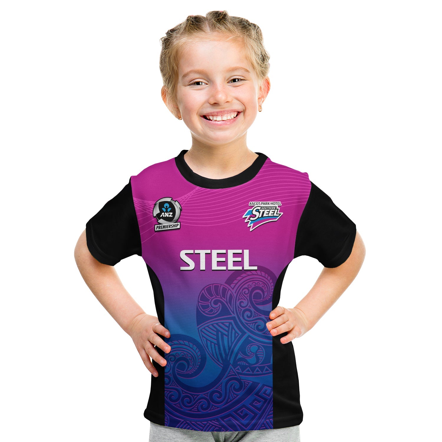 Aotearoa Netball T Shirt Southern Steel 2023 ANZ Premiership - Vibe Hoodie Shop
