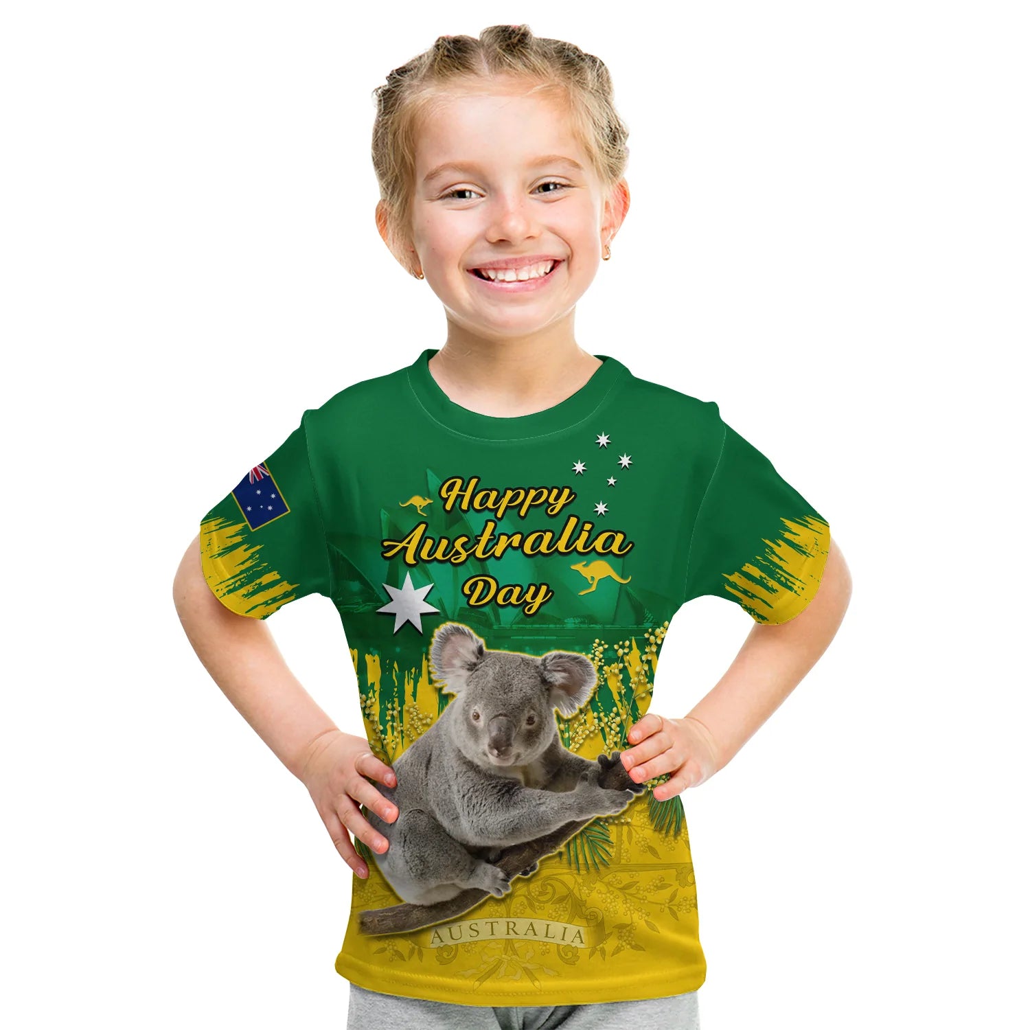 Australia Day T Shirt Koala Sydney Opera House National Color - Vibe Hoodie Shop