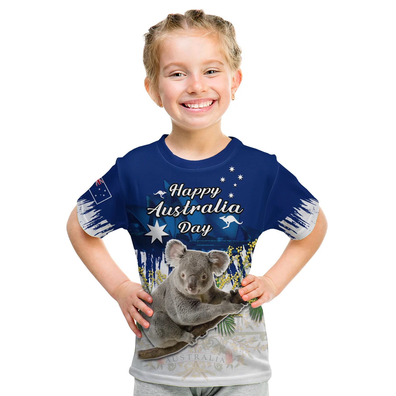 (Custom Personalised) Australia Day T Shirt Koala Sydney Opera House Flag Color - Vibe Hoodie Shop