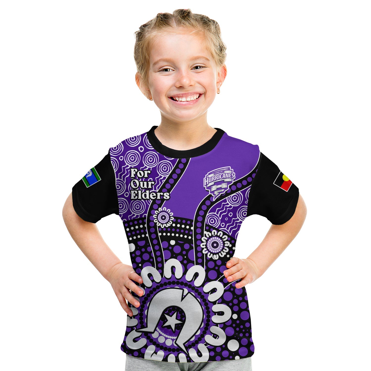 (Custom Text And Number) Hobart Hurricanes NAIDOC 2023 T Shirt Indigenous For Our Elders - Vibe Hoodie Shop