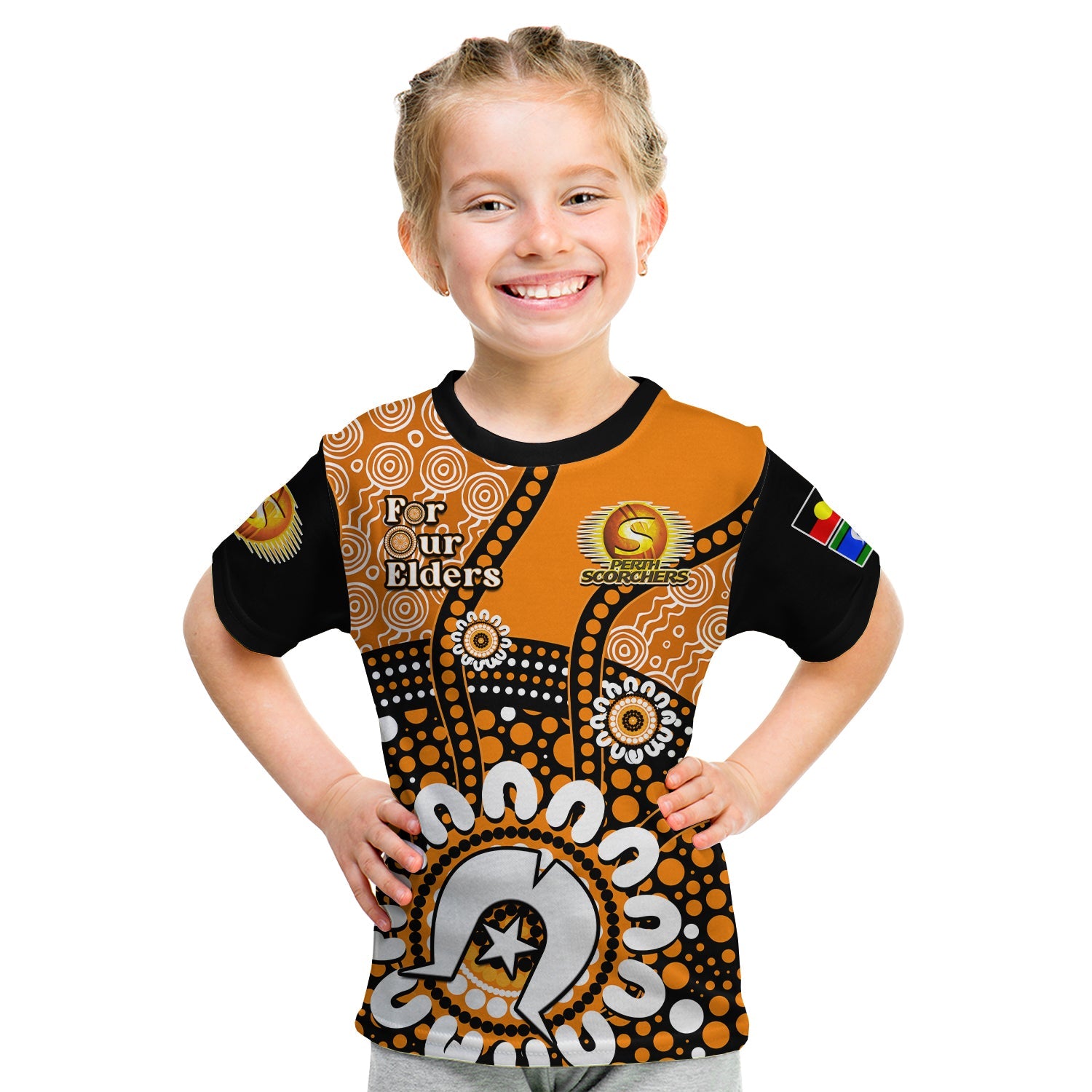 Perth Scorchers NAIDOC 2023 T Shirt Indigenous For Our Elders - Vibe Hoodie Shop
