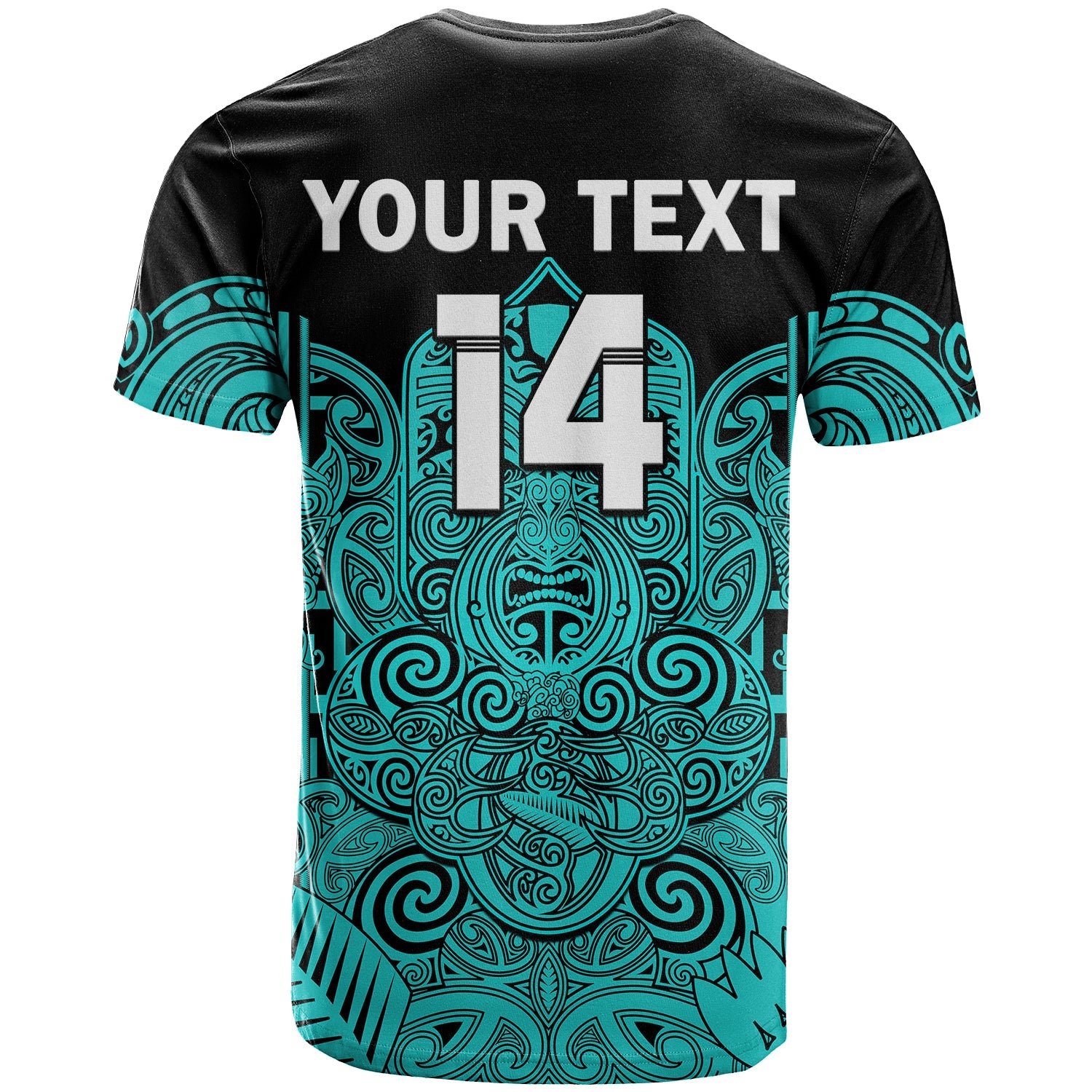 (Custom Text And Number) New Zealand Tiki Rugby T Shirt NZ Maori Koru Pattern Ver.02 - Vibe Hoodie Shop