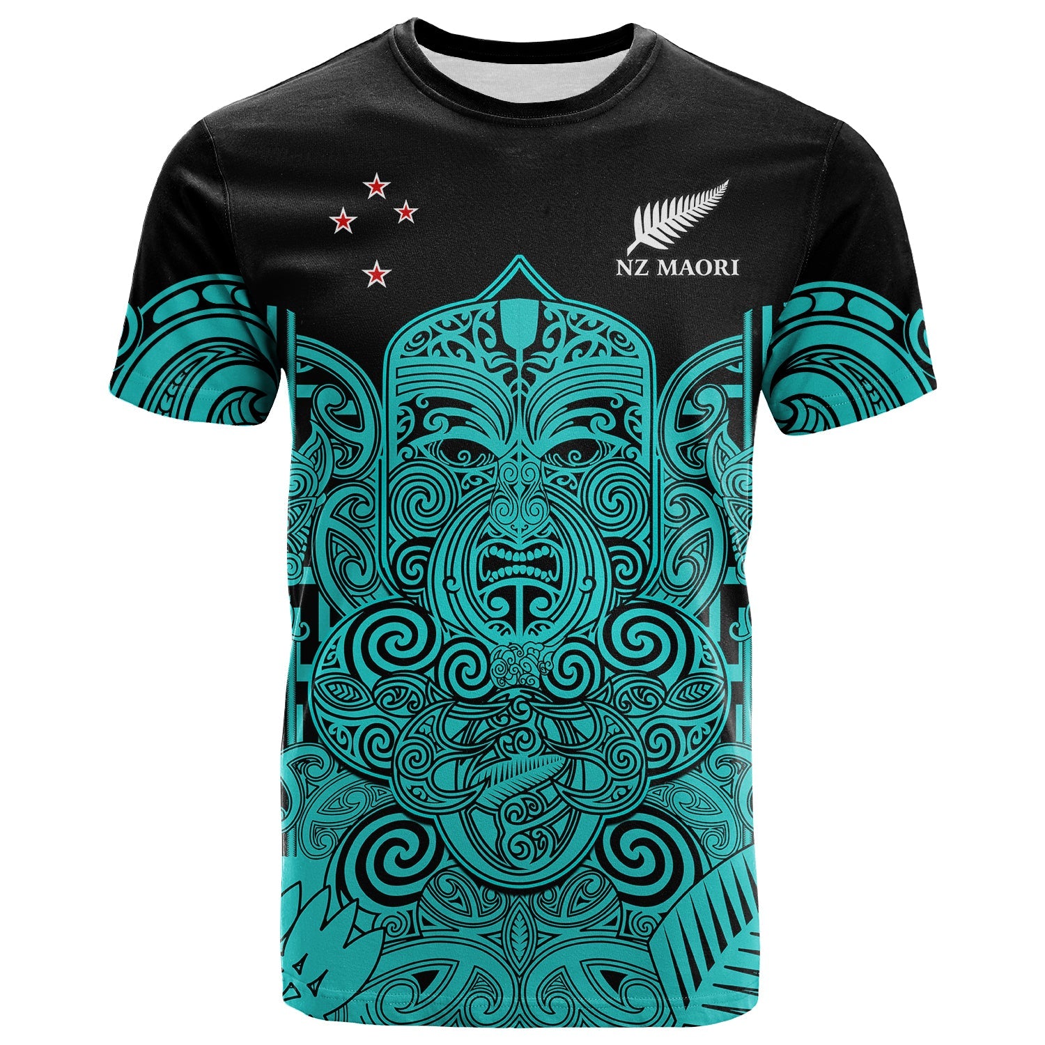 New Zealand Tiki Rugby T Shirt NZ Maori Koru Pattern Ver.02 - Vibe Hoodie Shop