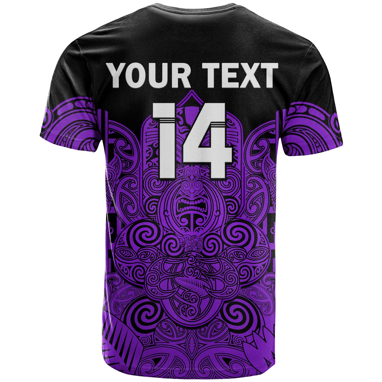 (Custom Text And Number) New Zealand Tiki Rugby T Shirt NZ Maori Koru Pattern Ver.04 - Vibe Hoodie Shop