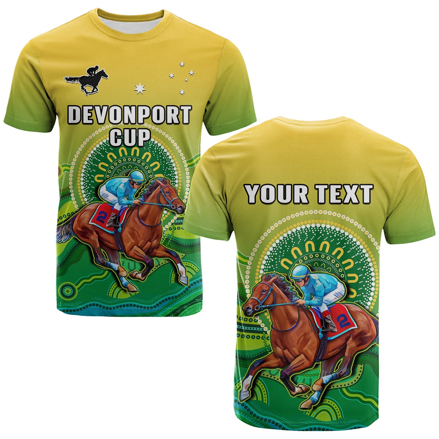 (Custom Personalised) Australia Devonport Cup 2023 T Shirt Horse Racing Indigenous Art - Vibe Hoodie Shop