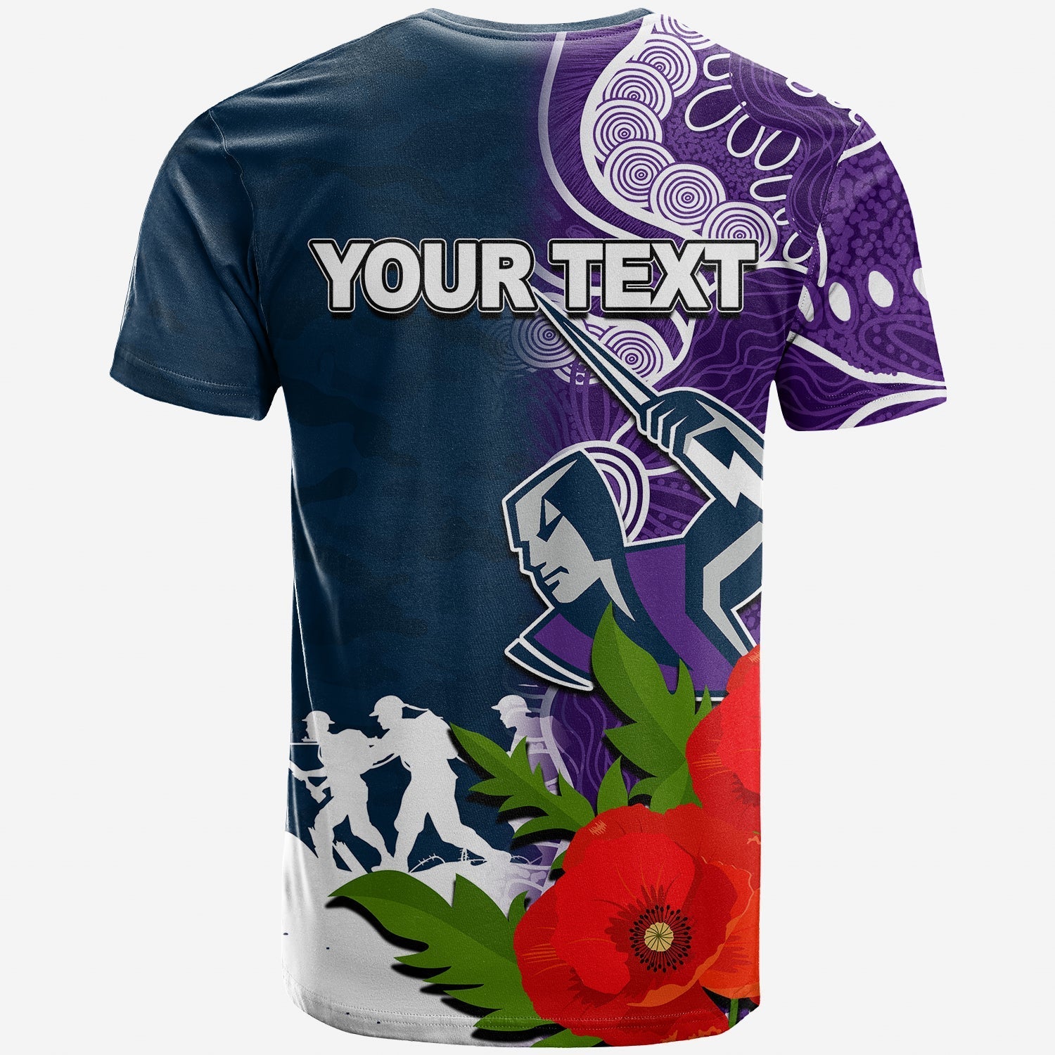 (Custom Personalised) Storm ANZAC Day Aboriginal Mix Army Patterns T shirt - Vibe Hoodie Shop