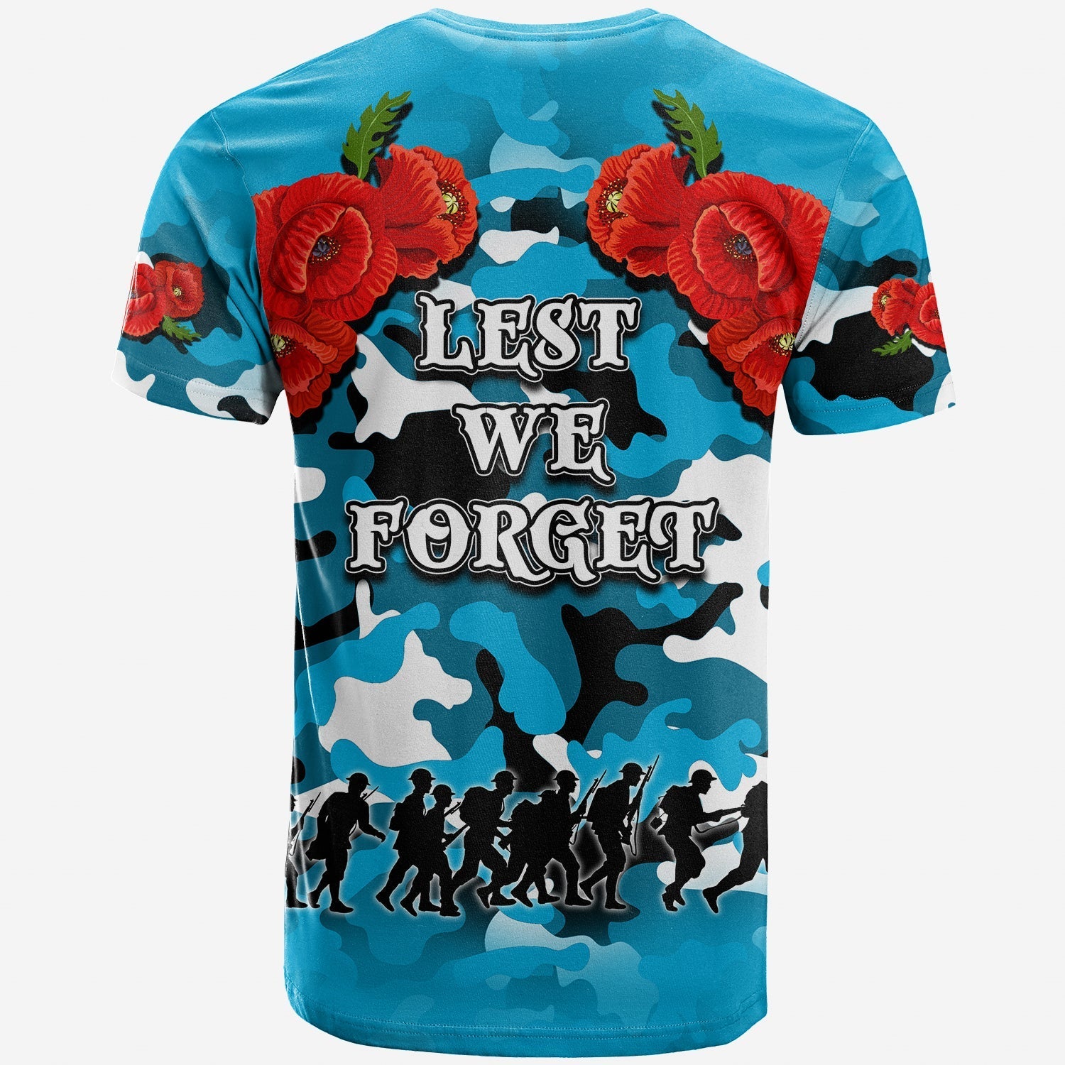 ANZAC Day T shirt Sharks Army Style - Vibe Hoodie Shop