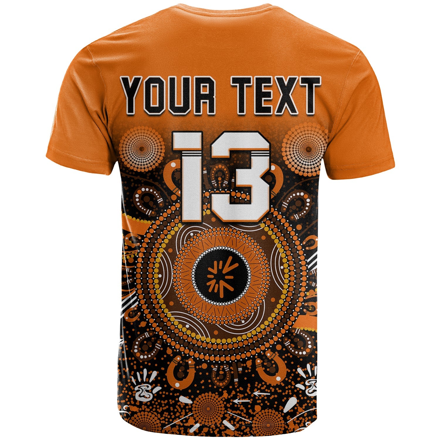 (Custom Text and Number) Perth Scorchers T Shirt Aboriginal Sunshine - Vibe Hoodie Shop