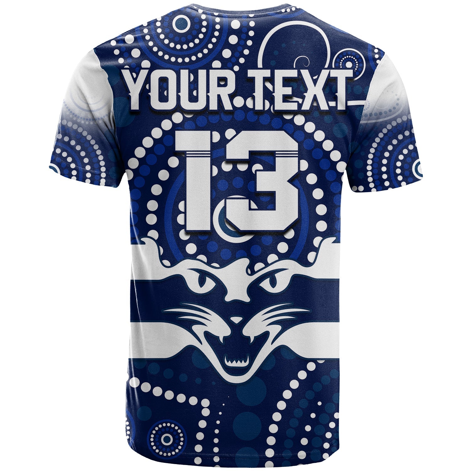 (Custom Text and Number) Cats Football T Shirt KID Aboriginal Australian Premiers 2022 Proud Geelong Cartoon - Vibe Hoodie Shop