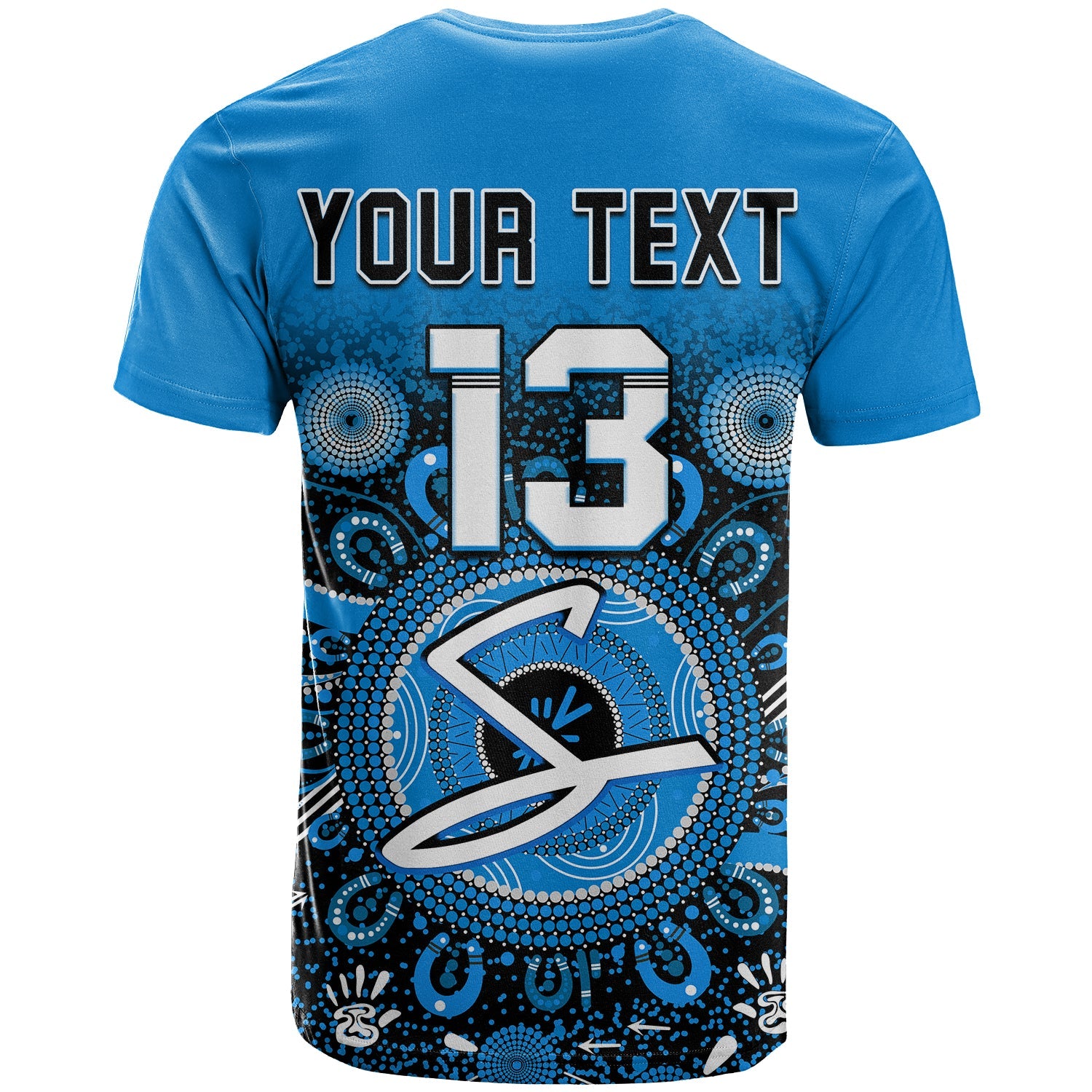 (Custom Text and Number) Adelaide Strikers T Shirt Aboriginal Sunshine - Vibe Hoodie Shop