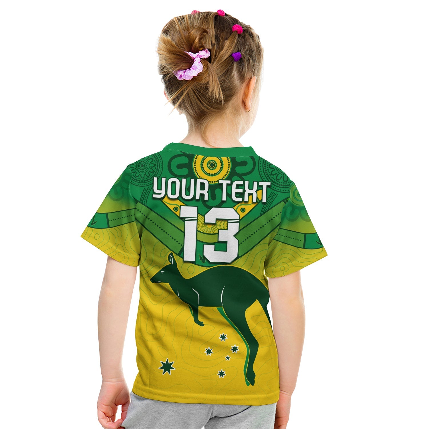 (Custom Text and Number) Australia Soccer T Shirt KID World Cup Socceroos We Are Champions - Vibe Hoodie Shop