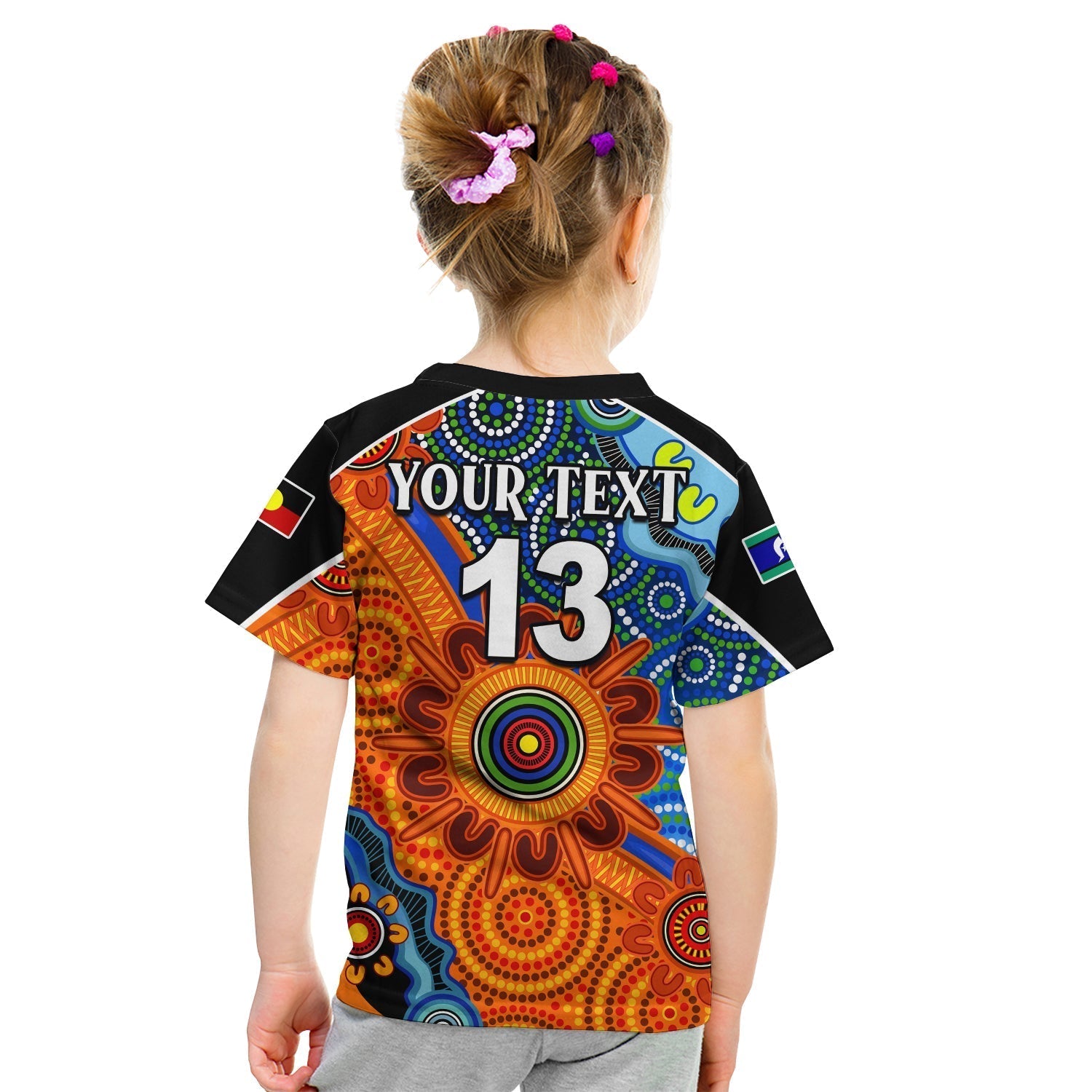 (Custom Text and Number) NAIDOC Week 2022 T Shirt KID Aboriginal and Torres Strait Islanders Together - Vibe Hoodie Shop