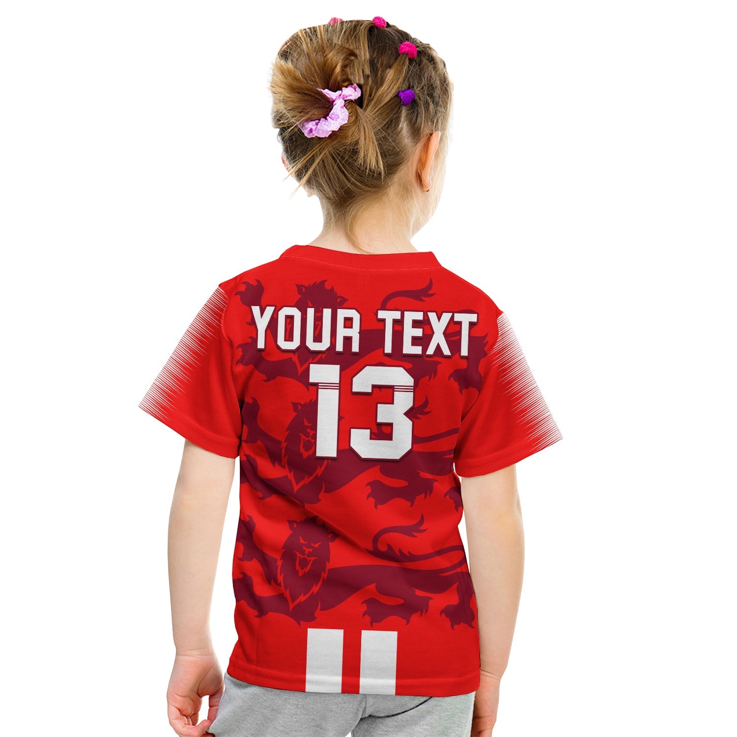 (Custom Text and Number) England Cricket T Shirt KID Lions Champions T20 World Cup - Vibe Hoodie Shop