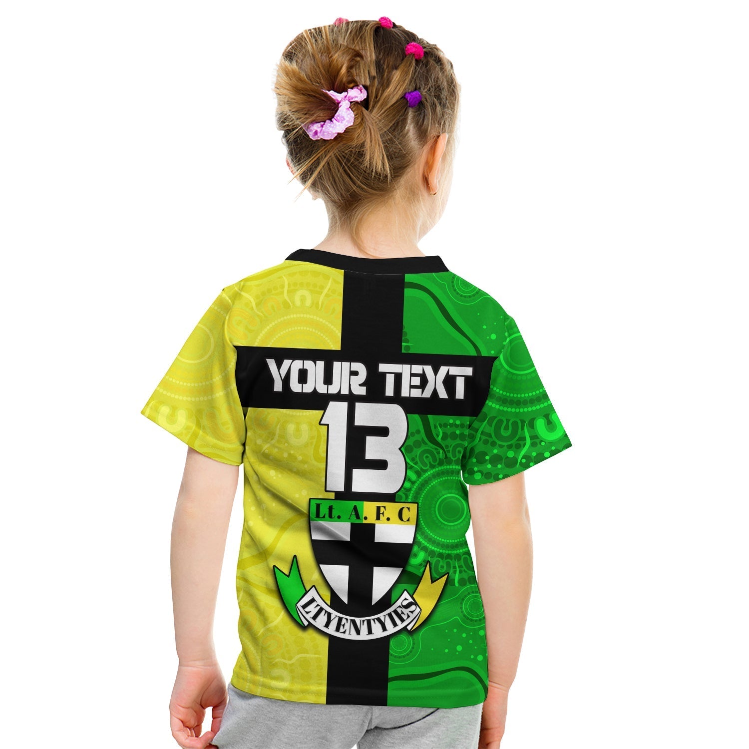 (Custom Text and Number) Ltyentyies Lt. A. F. C T shirt KID Australian Football Aboriginal - Vibe Hoodie Shop