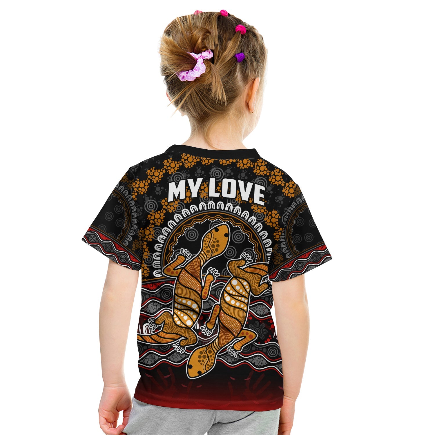 (Custom Personalised) Australia Valentine T Shirt Aboriginal Couple Lizards MY LOVE - Vibe Hoodie Shop