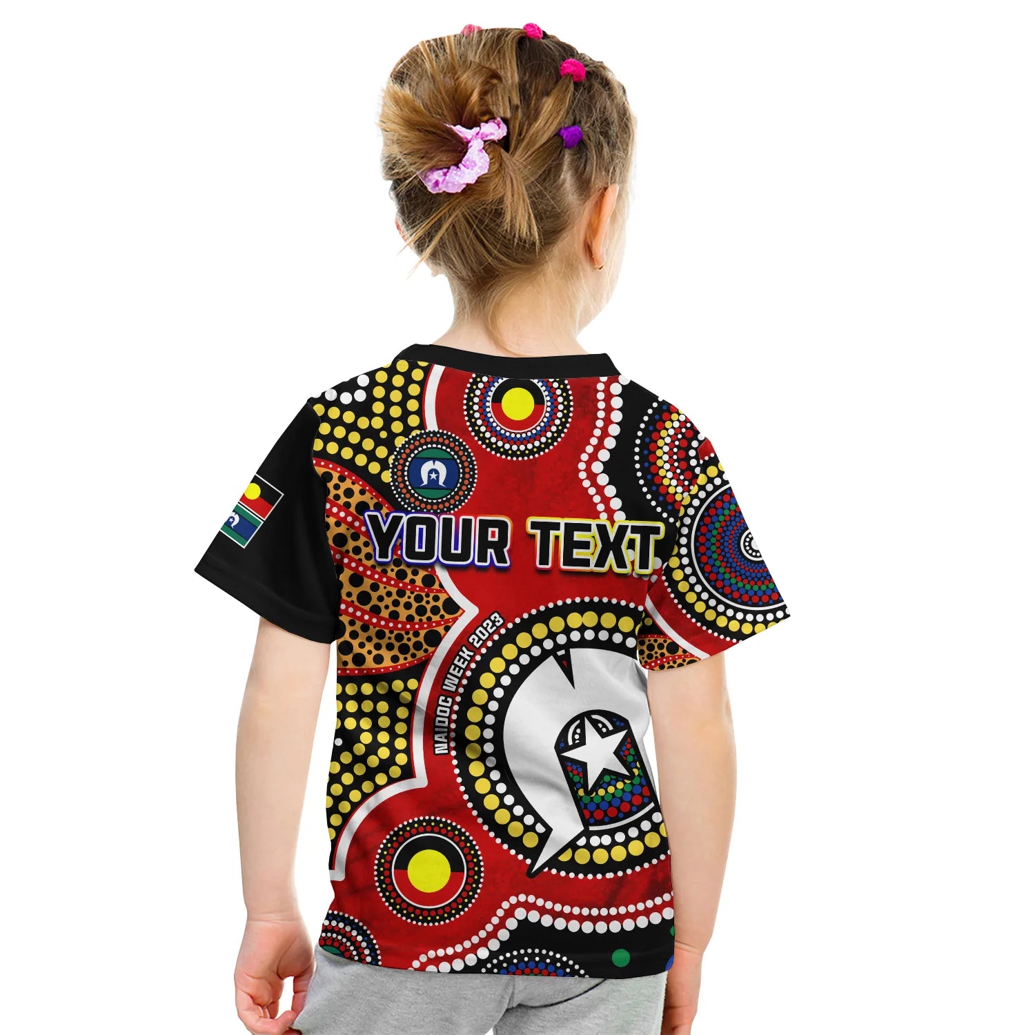 (Custom Personalised) Australia NAIDOC Week T Shirt KID For Our Elders Aborigines and Islanders Flag - Vibe Hoodie Shop