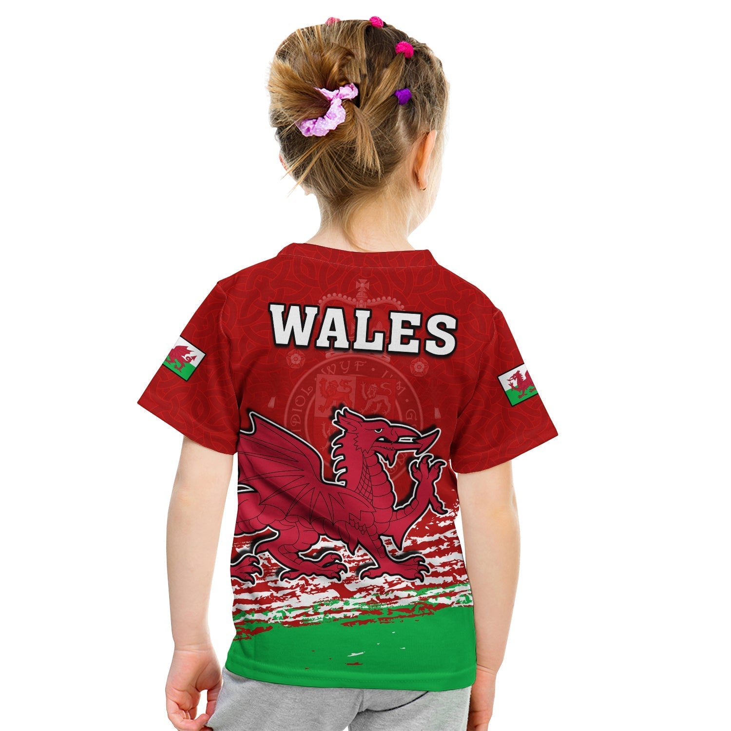 (Custom Personalised) Wales Football 2022 T shirt KID Come On CYMRU The Red Wall - Vibe Hoodie Shop