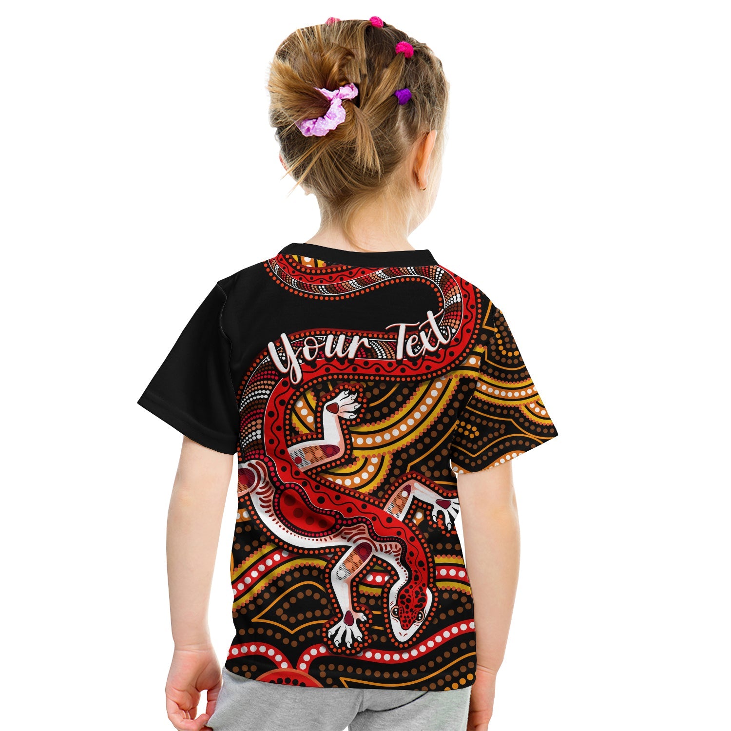 (Custom Personalised) Aboriginal Art Lizard T Shirt KID You Are Number One - Vibe Hoodie Shop