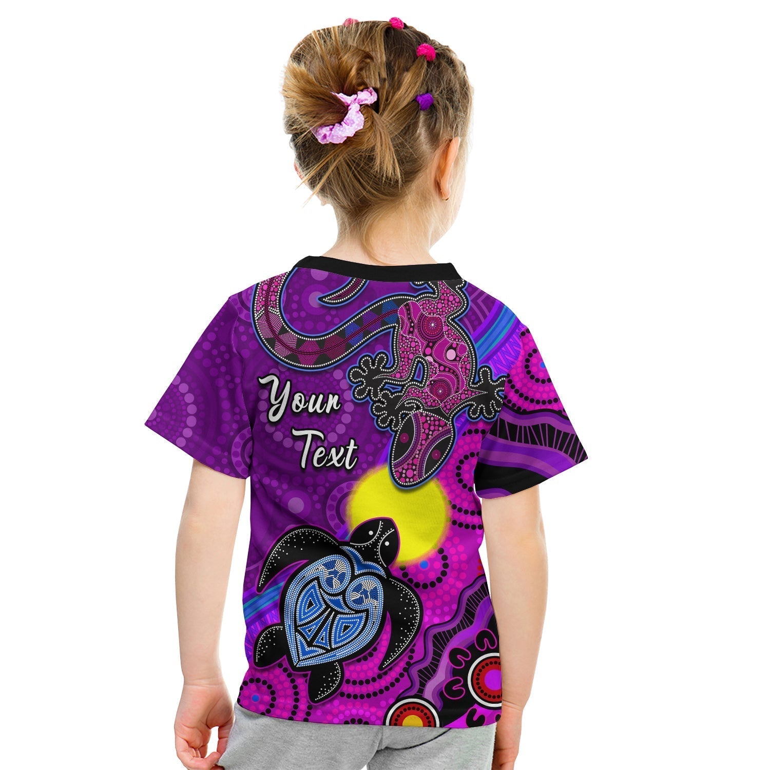 (Custom Personalised) Australia Lizard and Turtle T Shirt KID Aboriginal Art Beautiful Life - Vibe Hoodie Shop