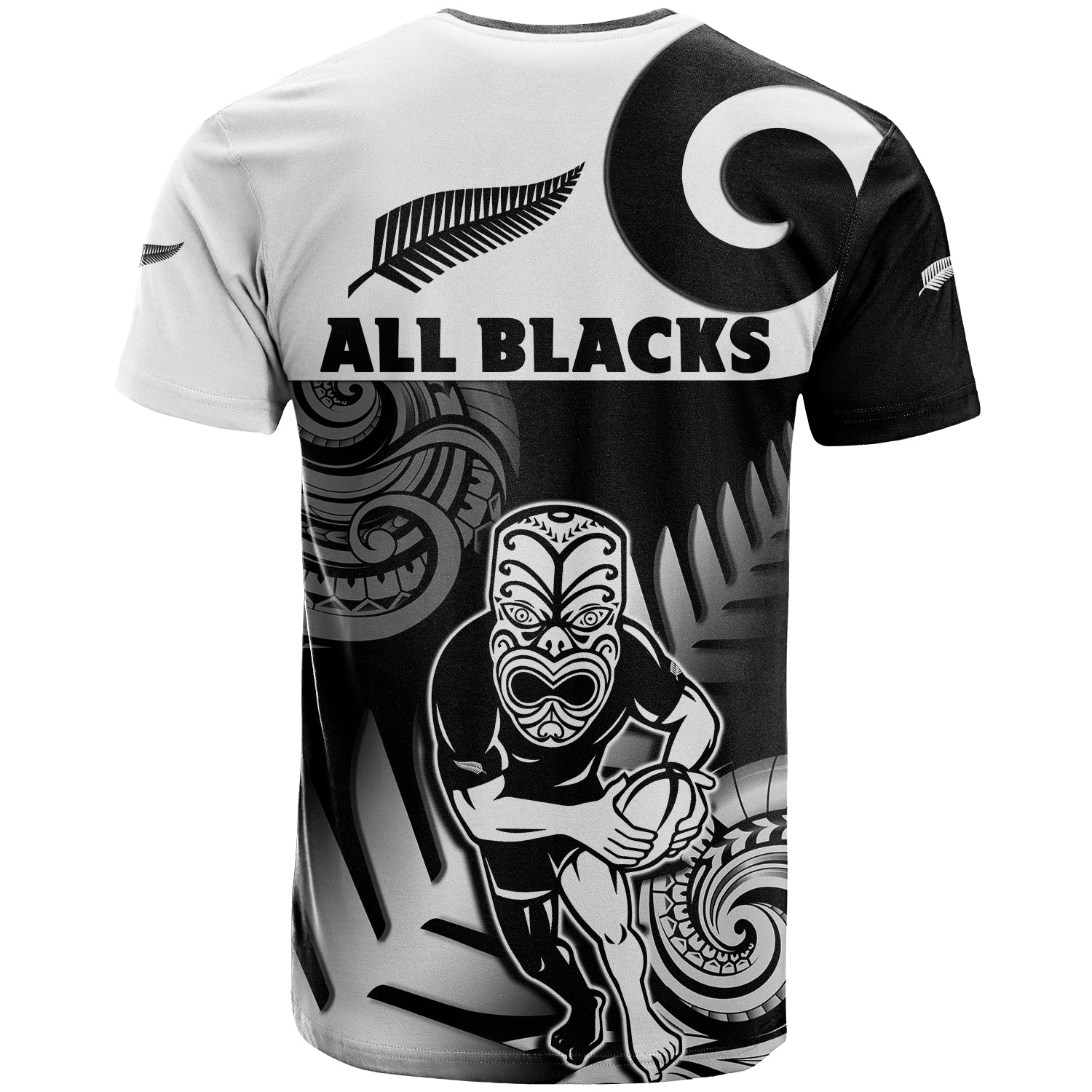 New Zealand Silver Fern Rugby T Shirt All Black Maori Koru - Vibe Hoodie Shop