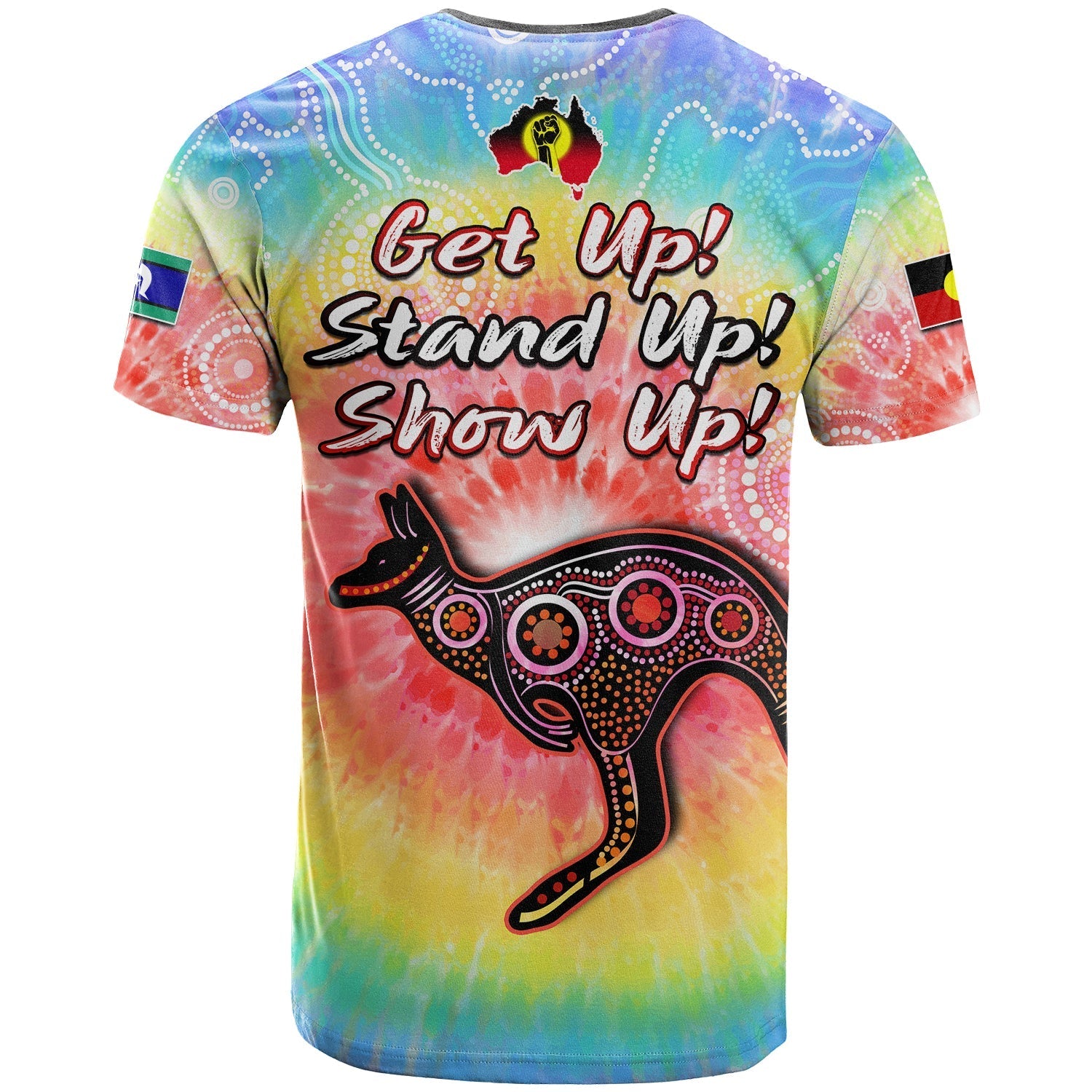 (Custom Personalised) Australia NAIDOC Week T shirt Aboriginal Kangaroo Style Tie Dye - Vibe Hoodie Shop