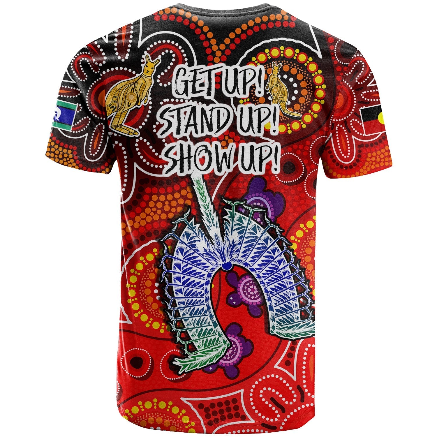 Australia NAIDOC Week T shirt Australian Aboriginal Dhari Kangaroo Artsy Style - Vibe Hoodie Shop