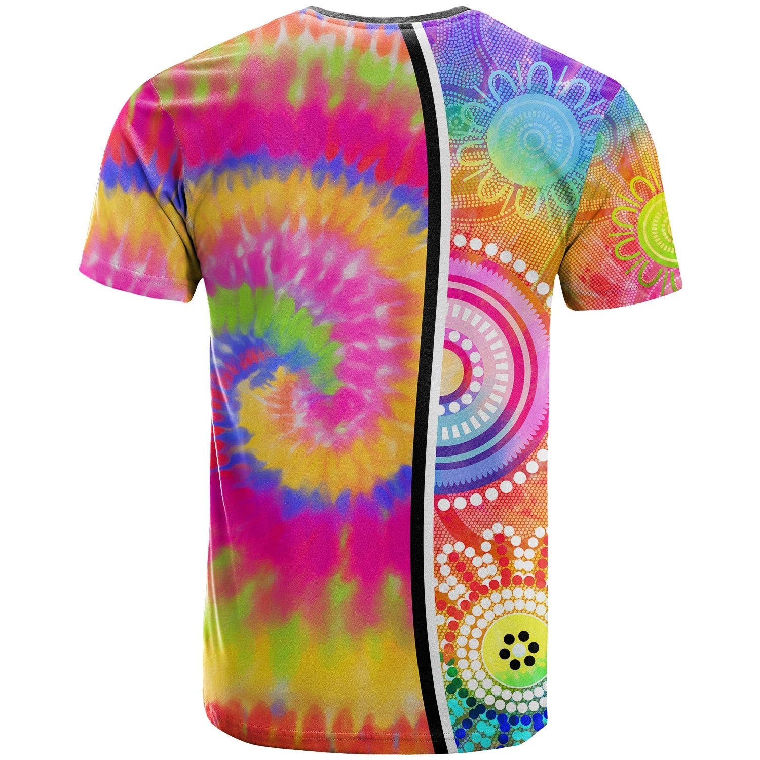 (Custom Personalised) Australia Aboriginal T shirt Colorful Tie Dye - Vibe Hoodie Shop