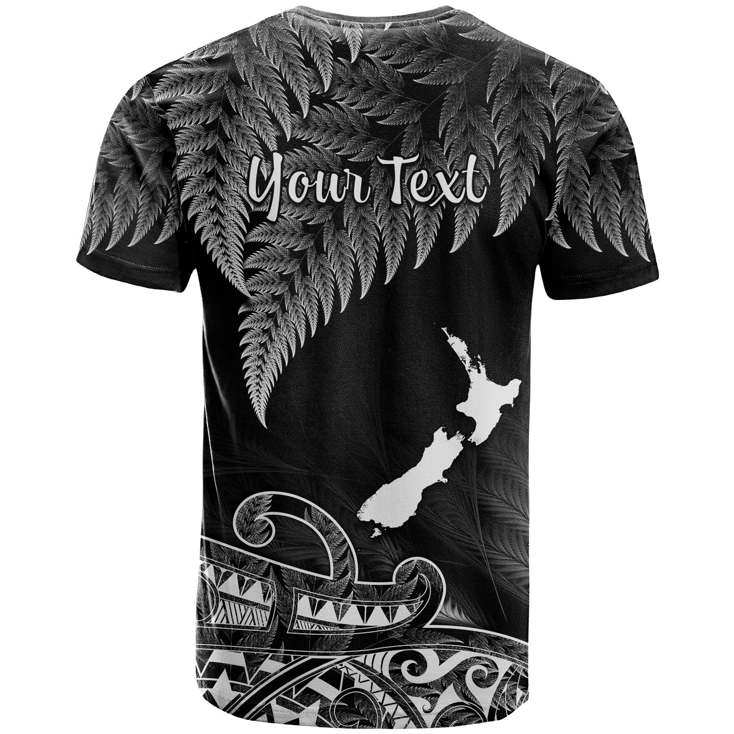 (Custom Personalised) New Zealand Silver Fern T Shirt Aotearoa Map Maori - Vibe Hoodie Shop