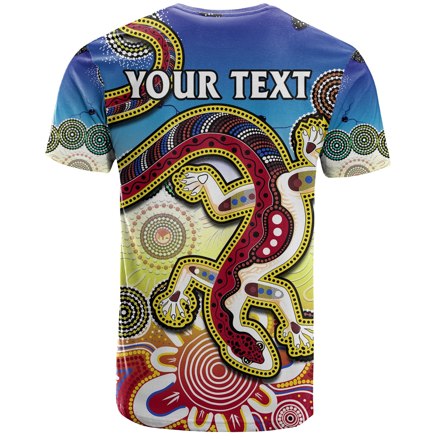 (Custom Personalised) Australia T Shirt Indigenous Red Lizard Love Aussie Artsy - Vibe Hoodie Shop
