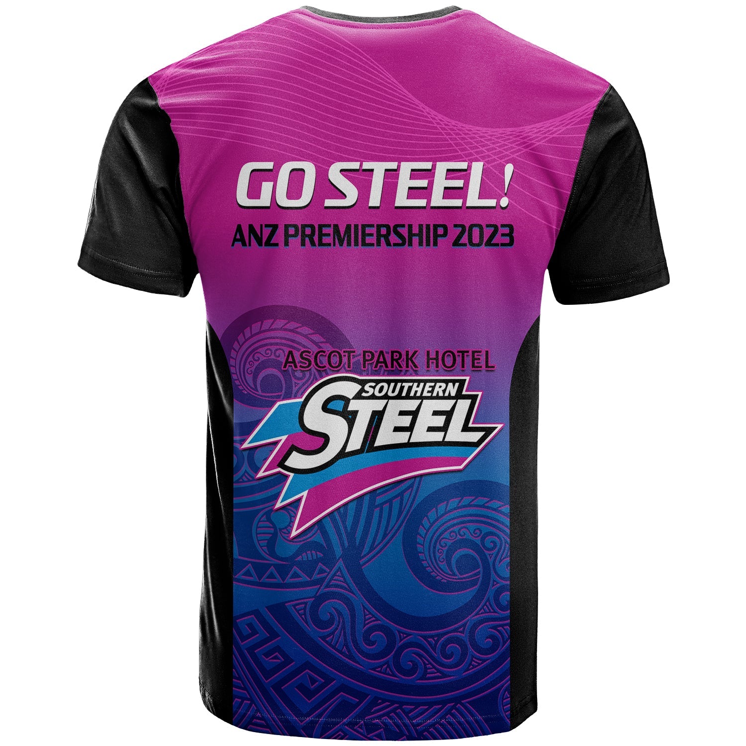 Aotearoa Netball T Shirt Southern Steel 2023 ANZ Premiership - Vibe Hoodie Shop