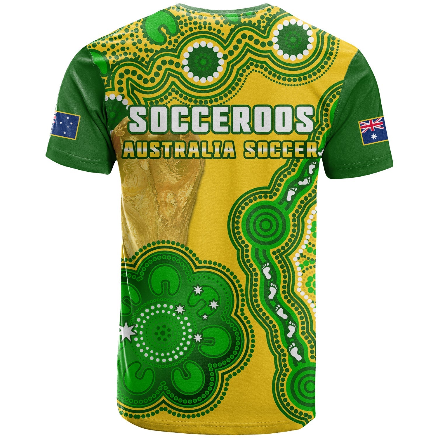 Australia Soccer T Shirt Socceroos Aboriginal WC 2022 - Vibe Hoodie Shop