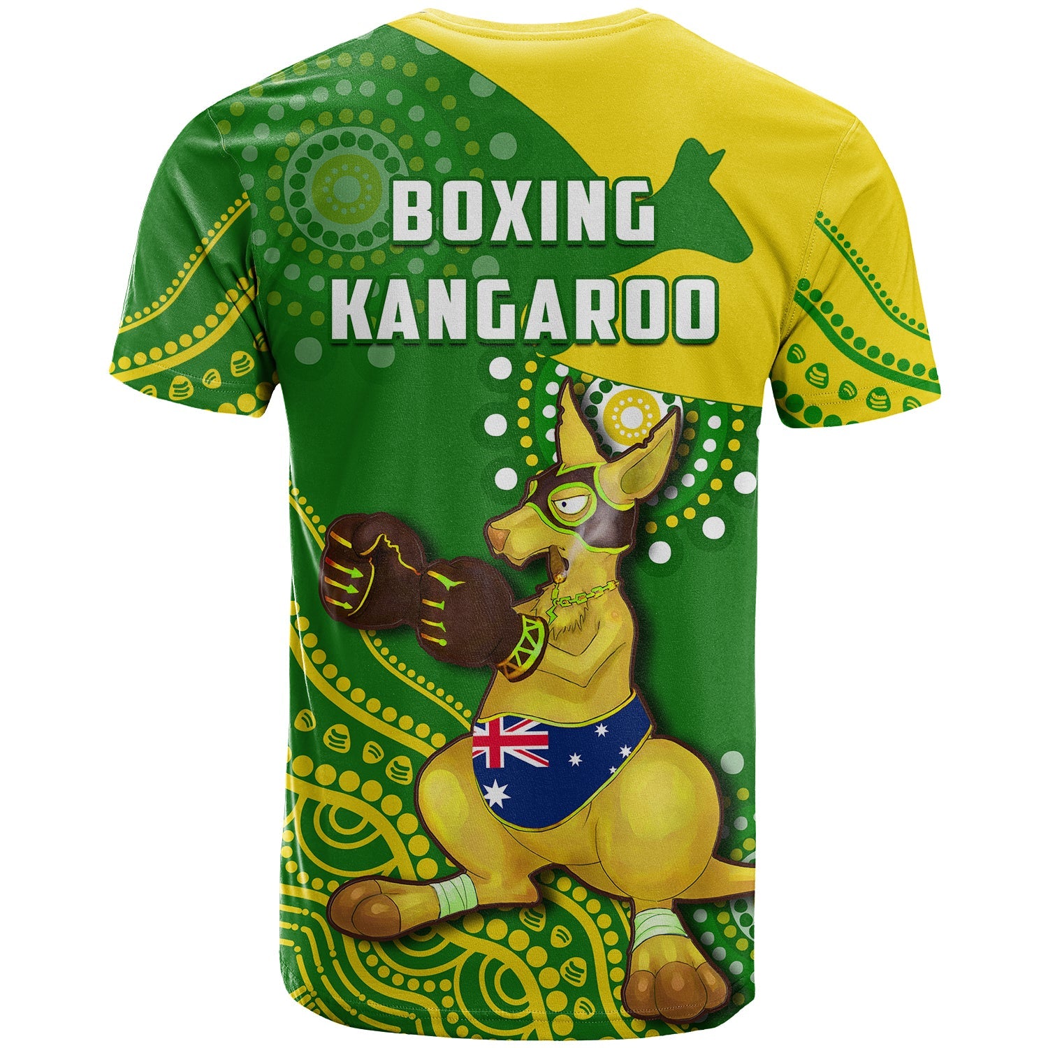 Australia T Shirt Boxing Kangaroo Indigenous National Color Art - Vibe Hoodie Shop