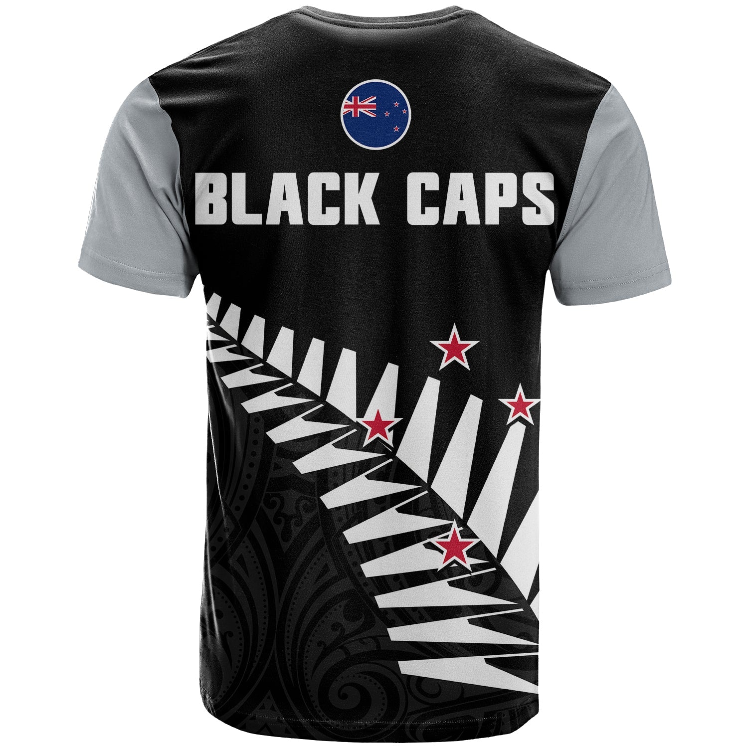 New Zealand 2022 Cricket T Shirt Black Cap Silver Fern Maori - Vibe Hoodie Shop