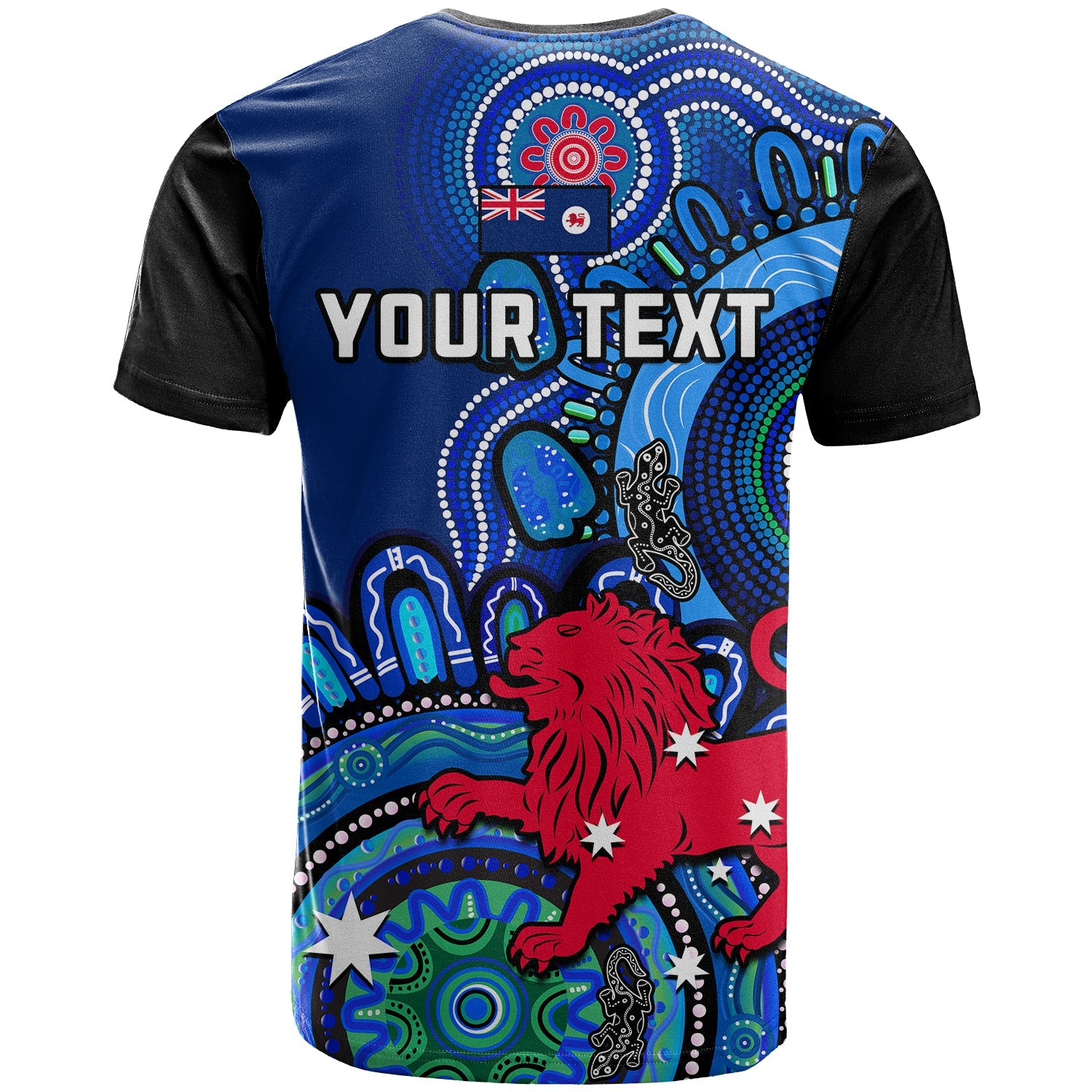 (Custom Personalised) Tasmania State T Shirt Australian Indigenous Art - Vibe Hoodie Shop