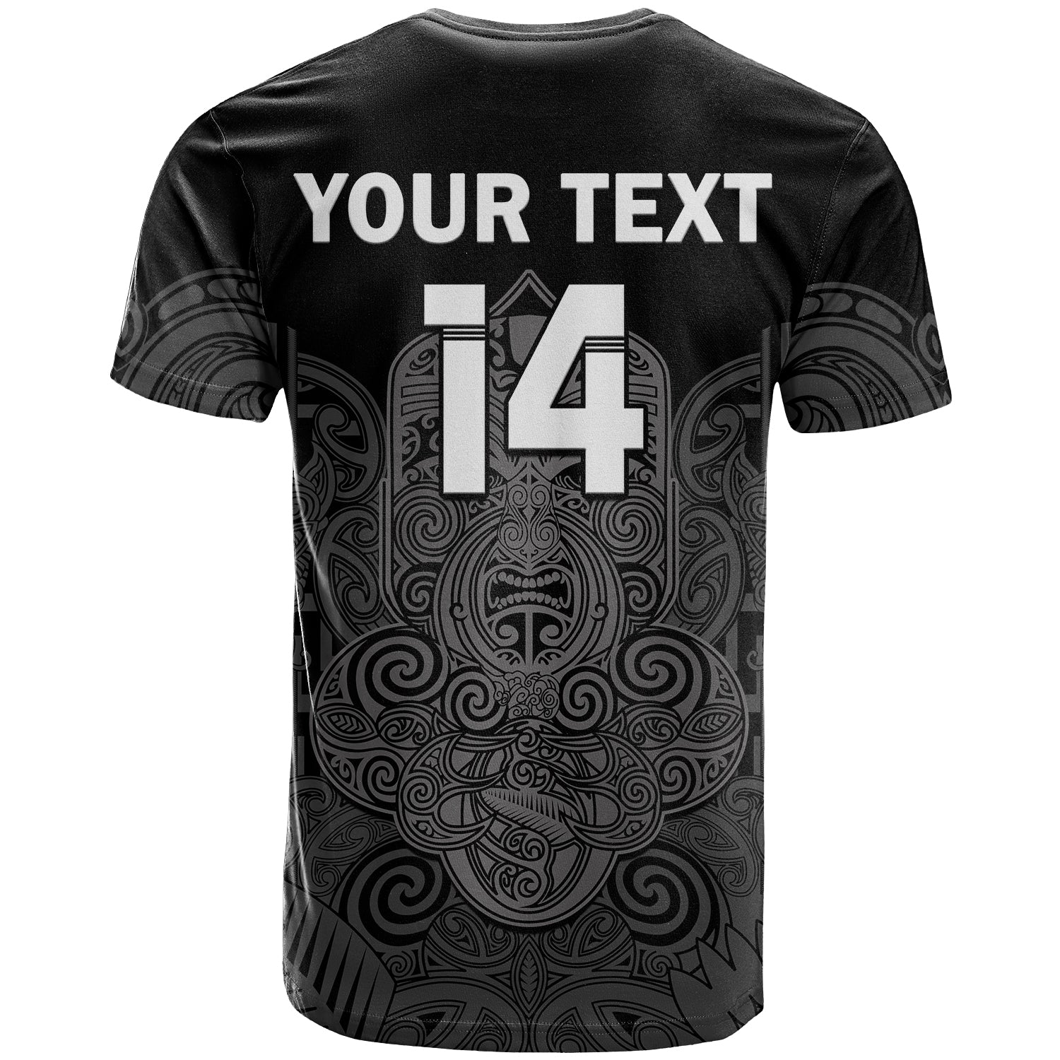 (Custom Text And Number) New Zealand Tiki Rugby T Shirt NZ Maori Koru Pattern Ver.01 - Vibe Hoodie Shop