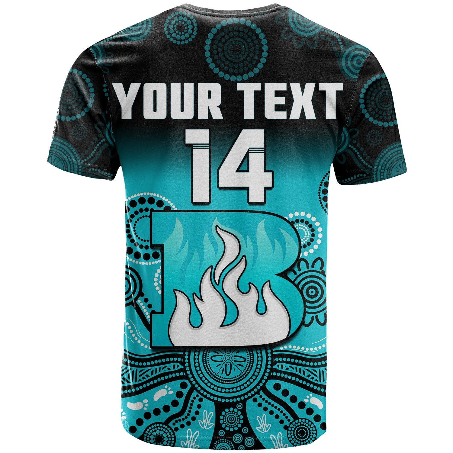 (Custom Text And Number) Brisbane Heat T Shirt Gradient Aboriginal Dot Painting - Vibe Hoodie Shop