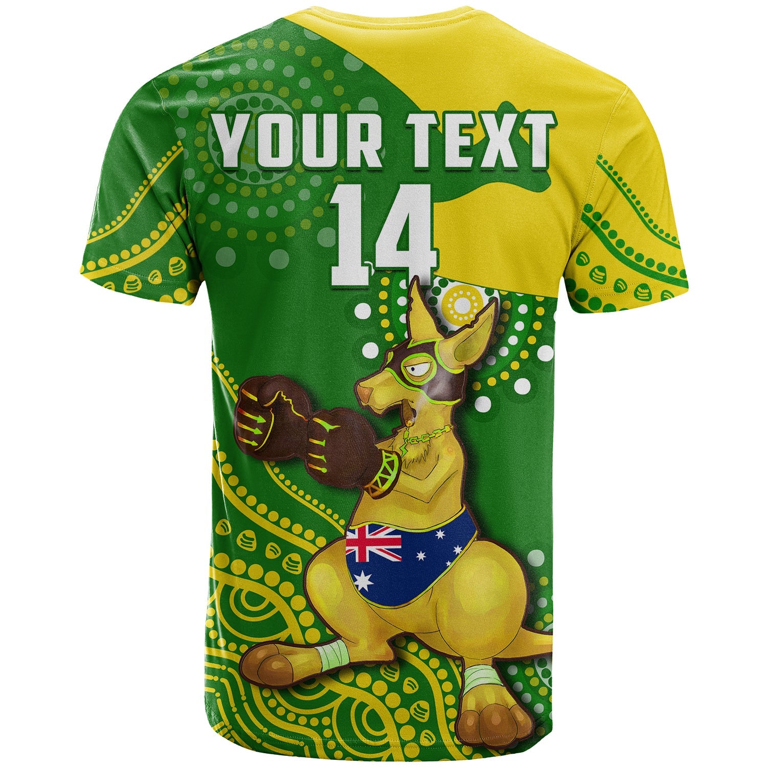 (Custom Text And Number) Australia T Shirt Boxing Kangaroo Indigenous National Color Art - Vibe Hoodie Shop