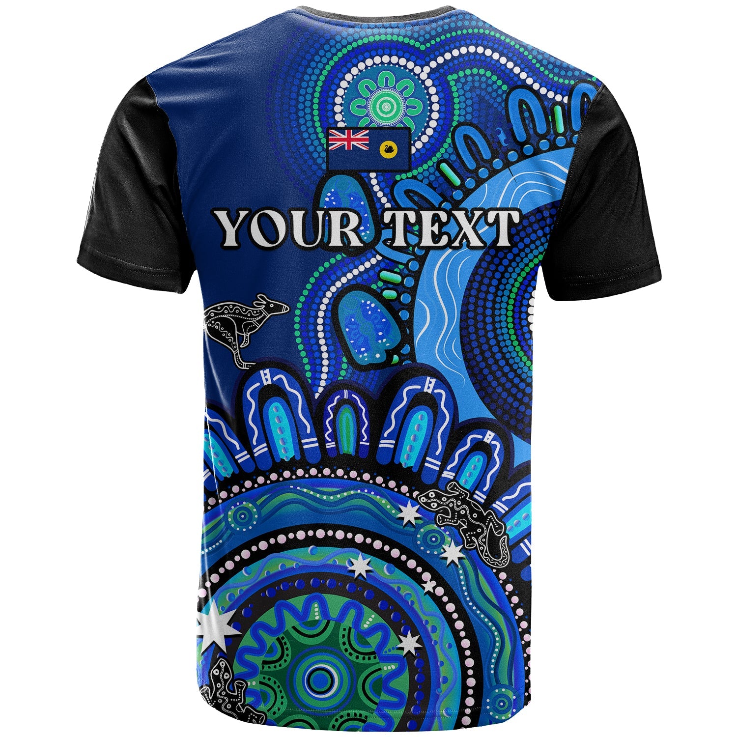 (Custom Personalised) Western Australia State T Shirt WA Aussie Indigenous Art - Vibe Hoodie Shop