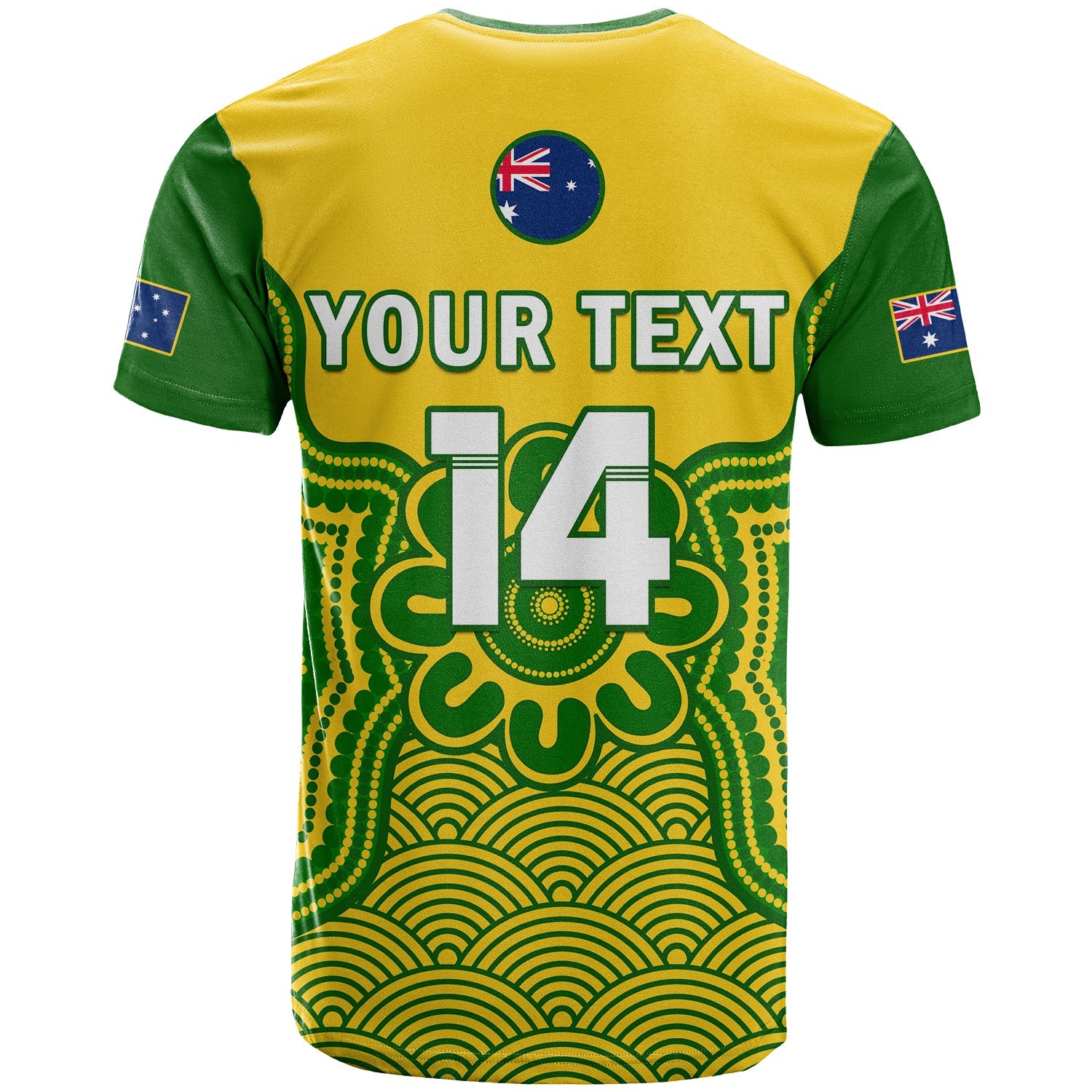 (Custom Text And Number) Australia Soccer T Shirt Socceroos Aboriginal Go Champions World Cup 2022 - Vibe Hoodie Shop
