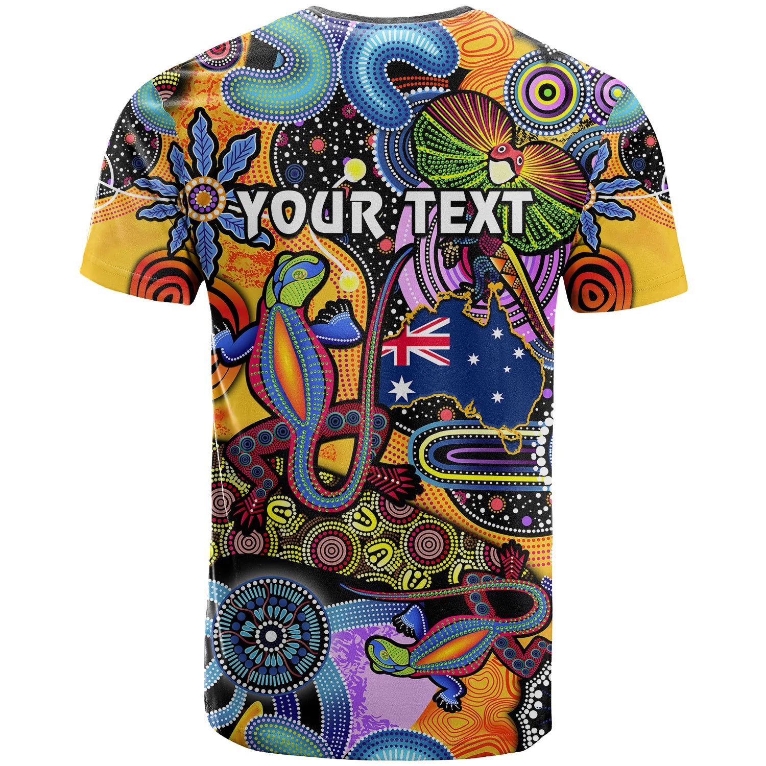 (Custom Personalised) Australia T Shirt Indigenous Animal Artsy - Vibe Hoodie Shop