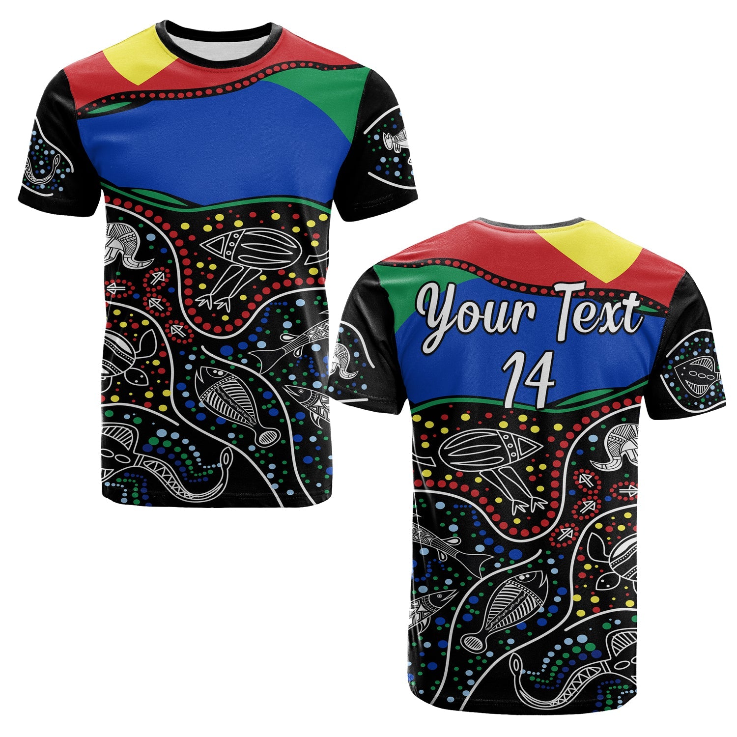 (Custom Text and Number) NAIDOC Week T Shirt National Aborigines And Torres Strait Islander Animals Aboriginal Art - Vibe Hoodie Shop