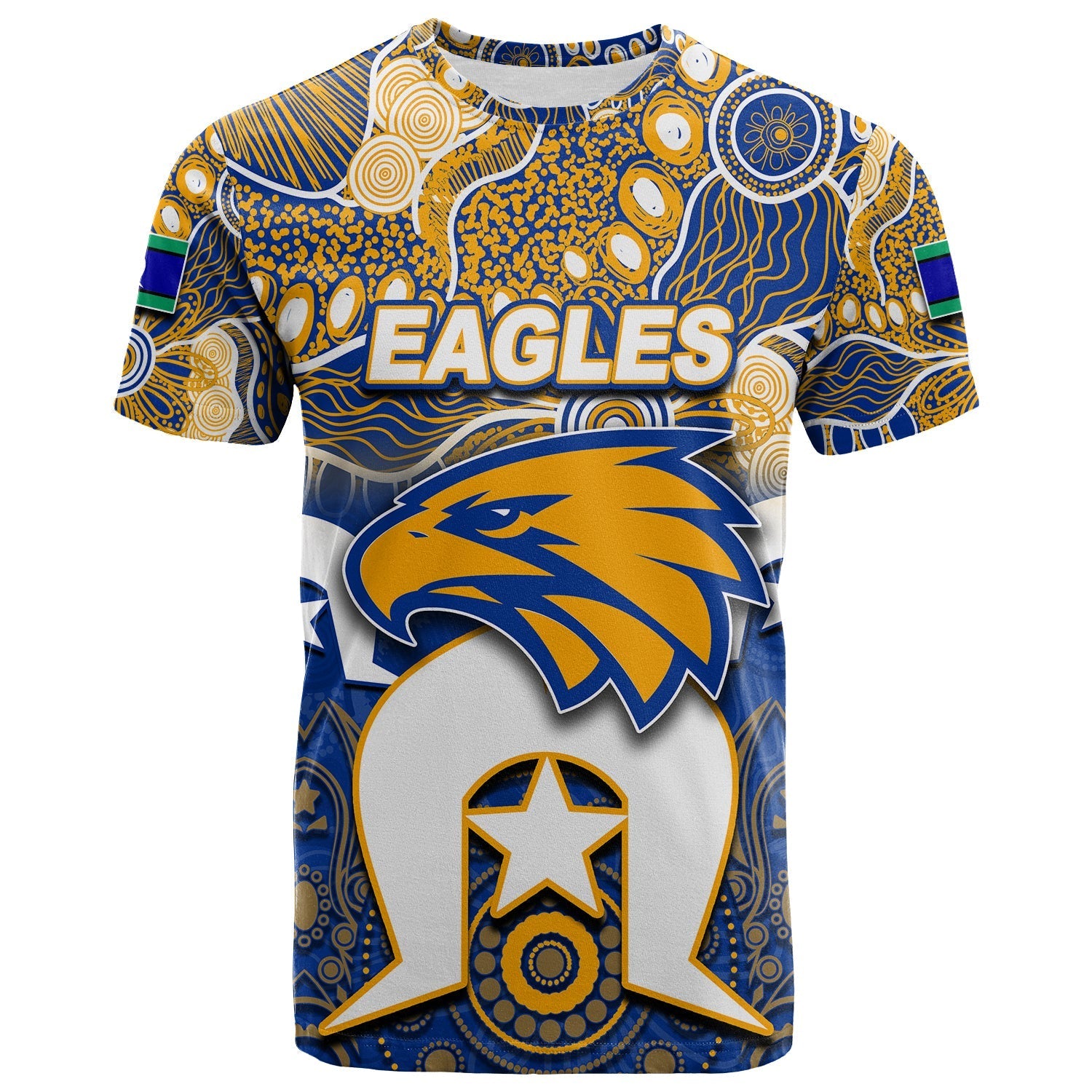 (Custom Personalised) Eagles Australian Football Torres Strait Islanders Mix Aboriginal T shirt - Vibe Hoodie Shop