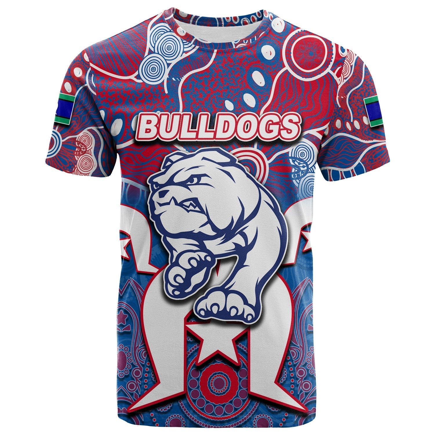 (Custom Personalised) Bulldogs Australian Football Torres Strait Islanders Mix Aboriginal T shirt - Vibe Hoodie Shop