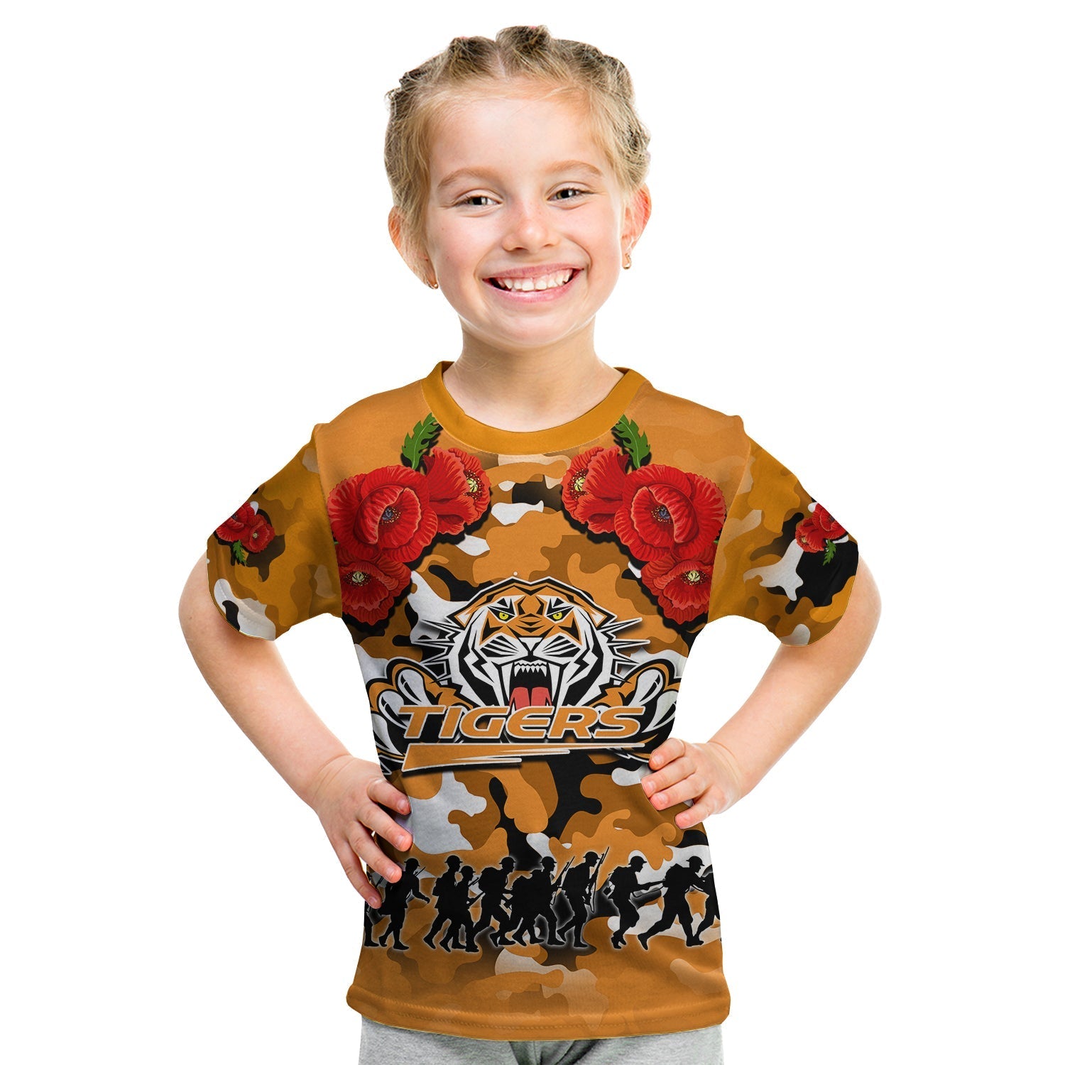 ANZAC Day T shirt Tigers Army Style - Vibe Hoodie Shop