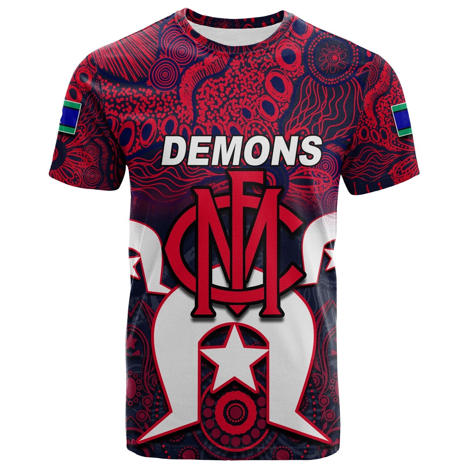 (Custom Personalised) Demons Australian Football ATorres Strait Islanders Mix Aboriginal T shirt - Vibe Hoodie Shop