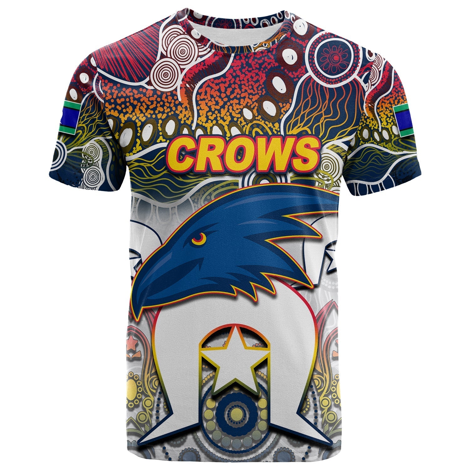 (Custom Personalised) Crows Australian Football Torres Strait Islanders Mix Aboriginal T shirt - Vibe Hoodie Shop